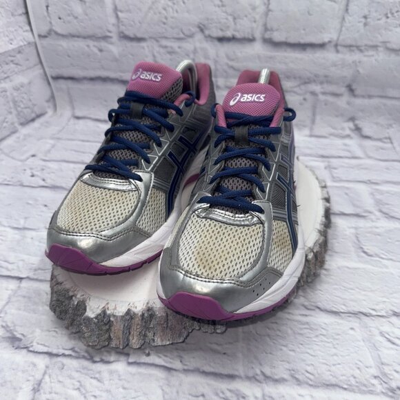 Asics Gel Contend 4 Running Shoes Womens 11D T765N Gray Purple Casual Athletic - Picture 3 of 11